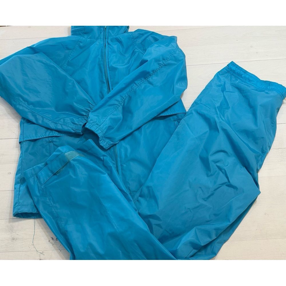 Vintage Eddie Bauer women's blue windbreaker water resistant jacket pants medium